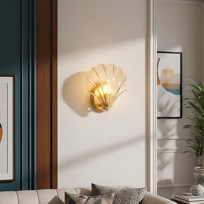 Wandlamp Schelp Glas Metaal LED Kust Luxe Slaapkamer Hal Badkamer Modern