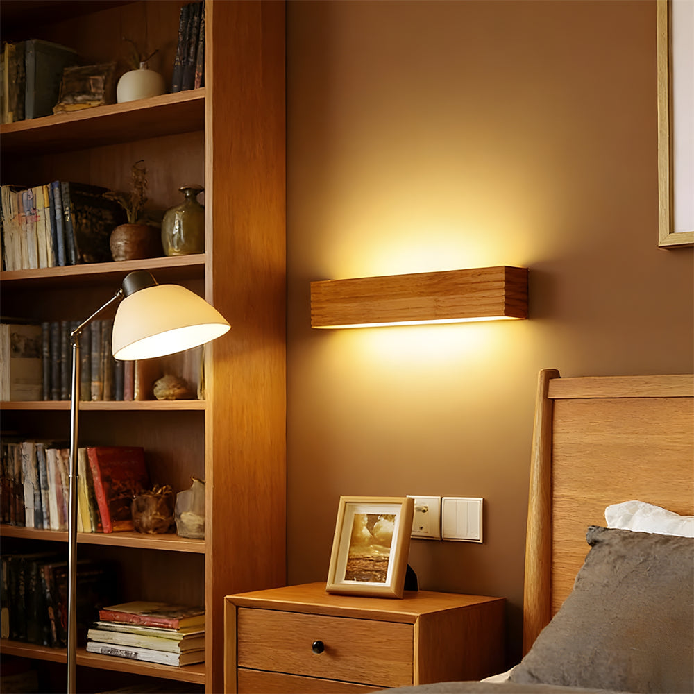 Wandlamp Hout Acryl Scandinavisch LED E27 Slaapkamer Leeshoek Gang Woonkamer Bedlamp Nordic