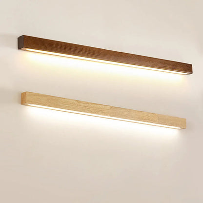 Houten Wandlamp met Spiegel LED Badkamer Slaapkamer Keuken Rond Acrylic