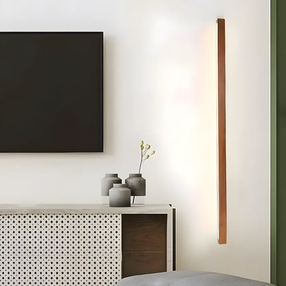 Houten Wandlamp met Spiegel LED Badkamer Slaapkamer Keuken Rond Acrylic