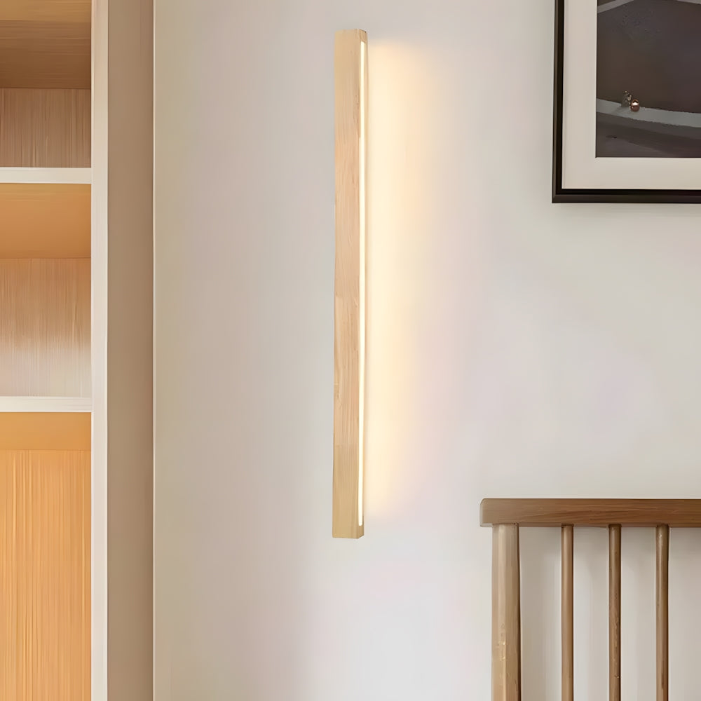 Houten Wandlamp met Spiegel LED Badkamer Slaapkamer Keuken Rond Acrylic