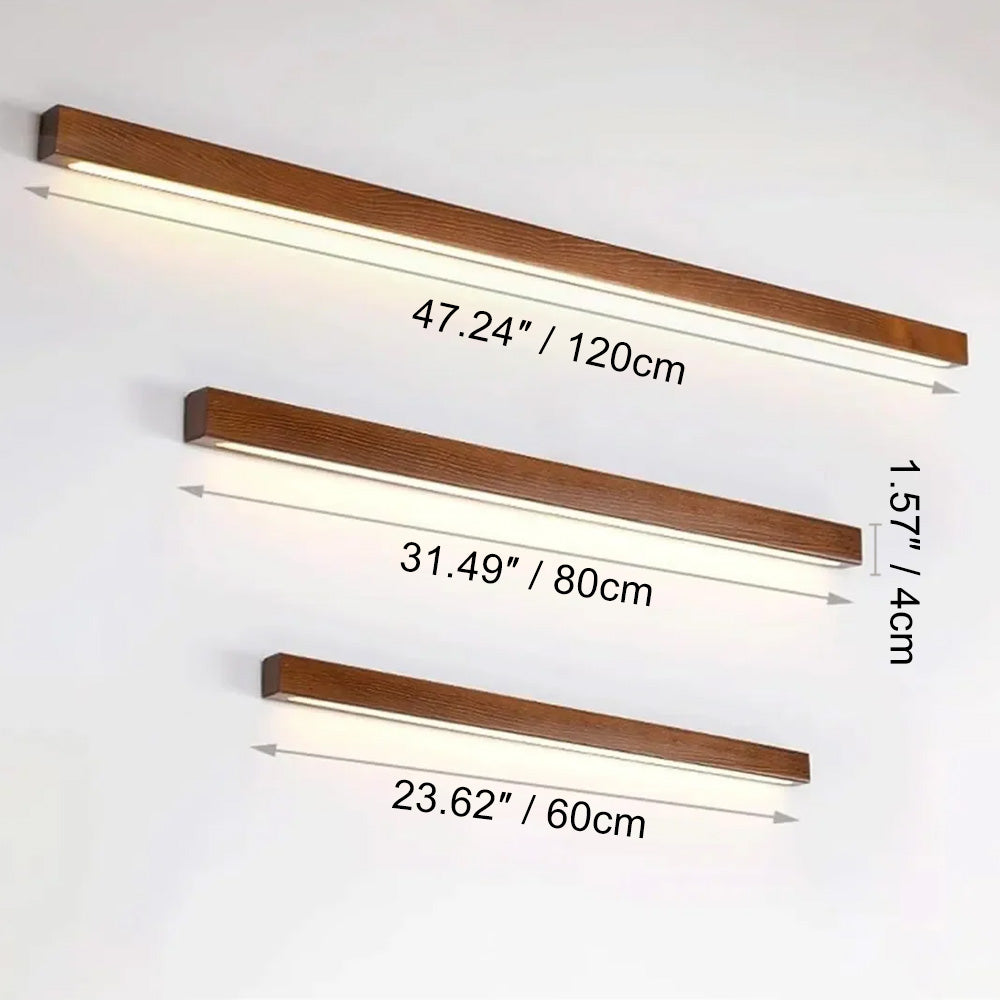 Houten Wandlamp met Spiegel LED Badkamer Slaapkamer Keuken Rond Acrylic