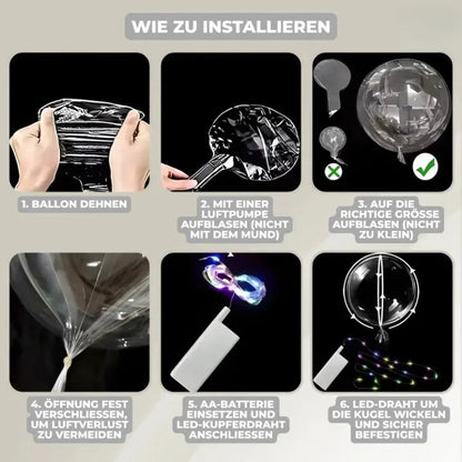 LED Ballonverlichting met Warm Wit Licht voor Sfeervolle Decoratie