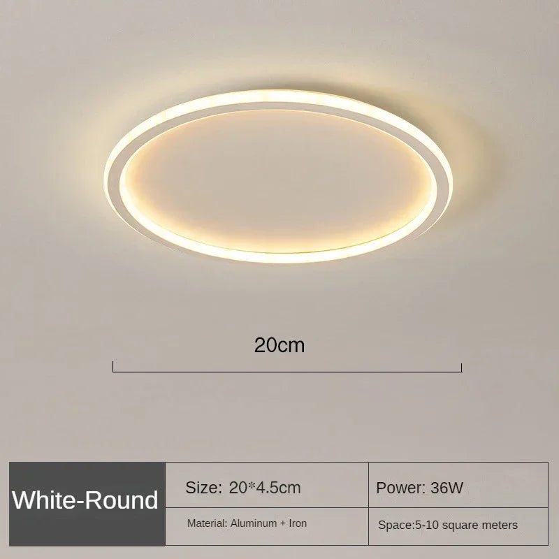 Dimbare LED Plafondlamp Rond Warm Wit 3000K Aluminium Acryl Woonkamer Eetkamer Gang Modern Minimalistisch Design