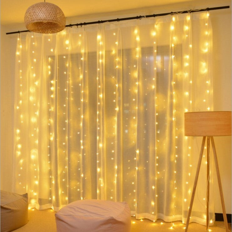 LED Lichtgordijn Warmwit – Decoratieve Verlichting voor Tuin en Balkon