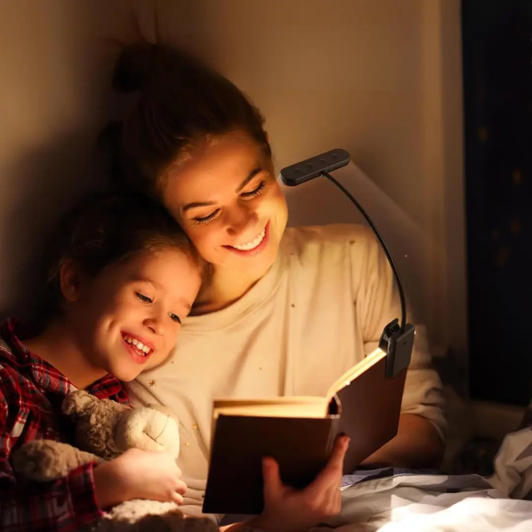 Flexibele LED Klemlamp met Instelbare Helderheid en Kleurtemperatuur – Oplaadbaar Leeslampje voor Bed, Bureau en Boekenplank