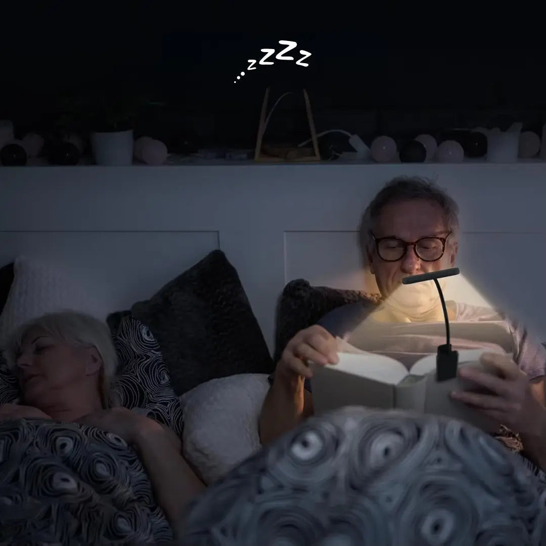Flexibele LED Klemlamp met Instelbare Helderheid en Kleurtemperatuur – Oplaadbaar Leeslampje voor Bed, Bureau en Boekenplank