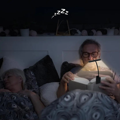 Flexibele LED Klemlamp met Instelbare Helderheid en Kleurtemperatuur – Oplaadbaar Leeslampje voor Bed, Bureau en Boekenplank