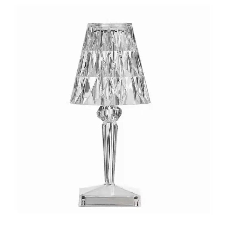 Draadloze LED Tafellamp met Kristalgeslepen Finish Transparant Oplaadbaar