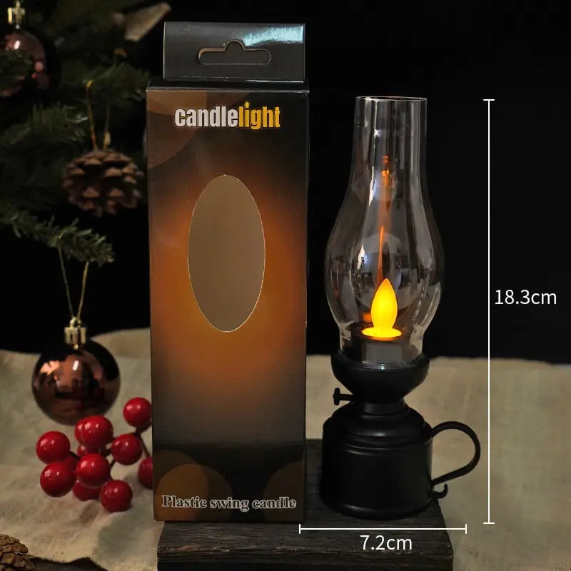 LED Lantaarn met Flikkereffect Zwart Wit Brons Batterij Warm Sfeerlicht Sfeerverlichting Vuurloos Veilig Compact Vintage Tafellamp Decoratie Slaapkamer Woonkamer Terras