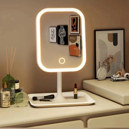 Verlichte Make-upspiegel met 3 Lichtmodi Dimbaar Touch LED Tafelmodel voor Schminken