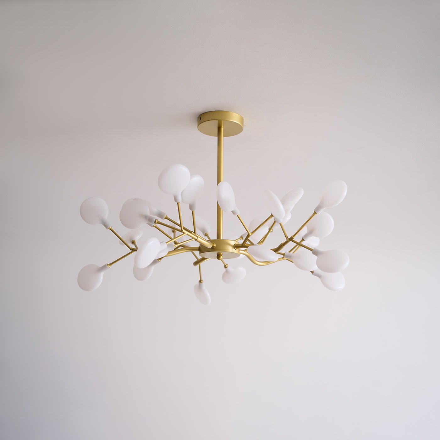 Hanglamp LED Metaal Goud Acryl Wit Woonkamer Eetkamer Moderne Designlamp Plafondlamp Organisch Lichtarmatuur