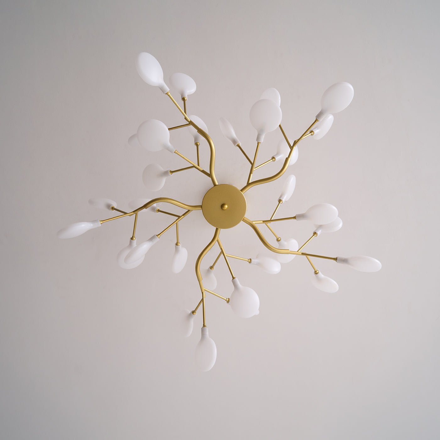 Hanglamp LED Metaal Goud Acryl Wit Woonkamer Eetkamer Moderne Designlamp Plafondlamp Organisch Lichtarmatuur