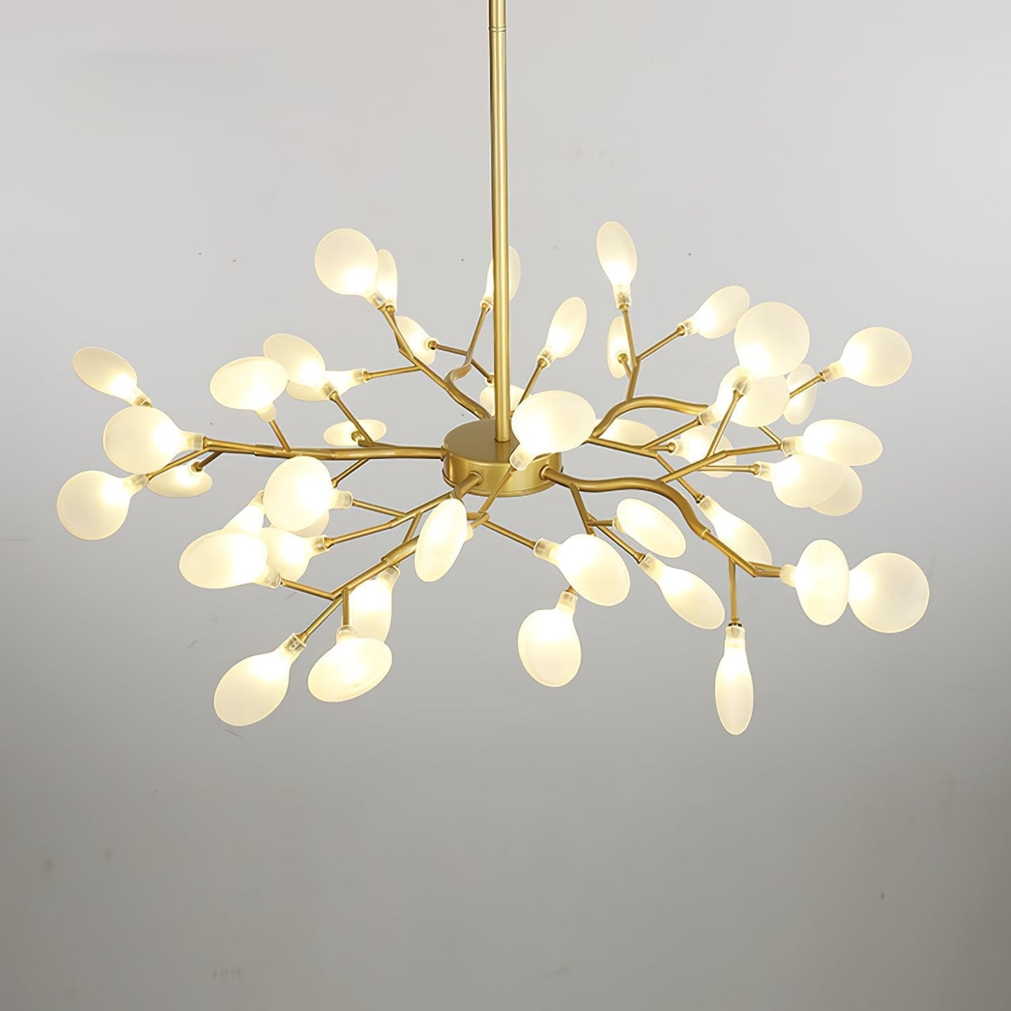 Hanglamp LED Metaal Goud Acryl Wit Woonkamer Eetkamer Moderne Designlamp Plafondlamp Organisch Lichtarmatuur