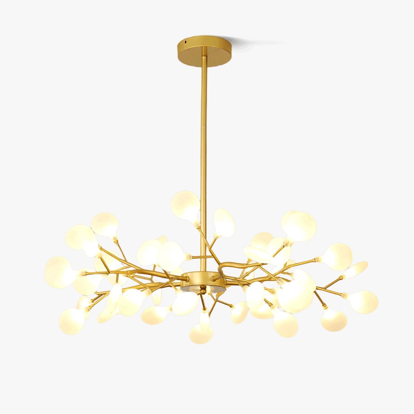 Hanglamp LED Metaal Goud Acryl Wit Woonkamer Eetkamer Moderne Designlamp Plafondlamp Organisch Lichtarmatuur