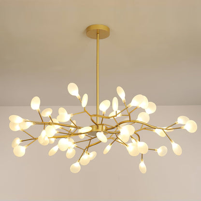 Hanglamp LED Metaal Goud Acryl Wit Woonkamer Eetkamer Moderne Designlamp Plafondlamp Organisch Lichtarmatuur