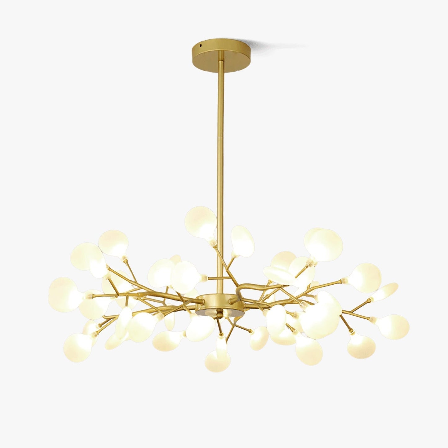 Hanglamp LED Metaal Goud Acryl Wit Woonkamer Eetkamer Moderne Designlamp Plafondlamp Organisch Lichtarmatuur