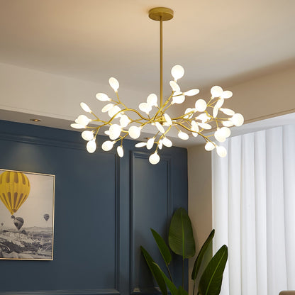 Hanglamp LED Metaal Goud Acryl Wit Woonkamer Eetkamer Moderne Designlamp Plafondlamp Organisch Lichtarmatuur