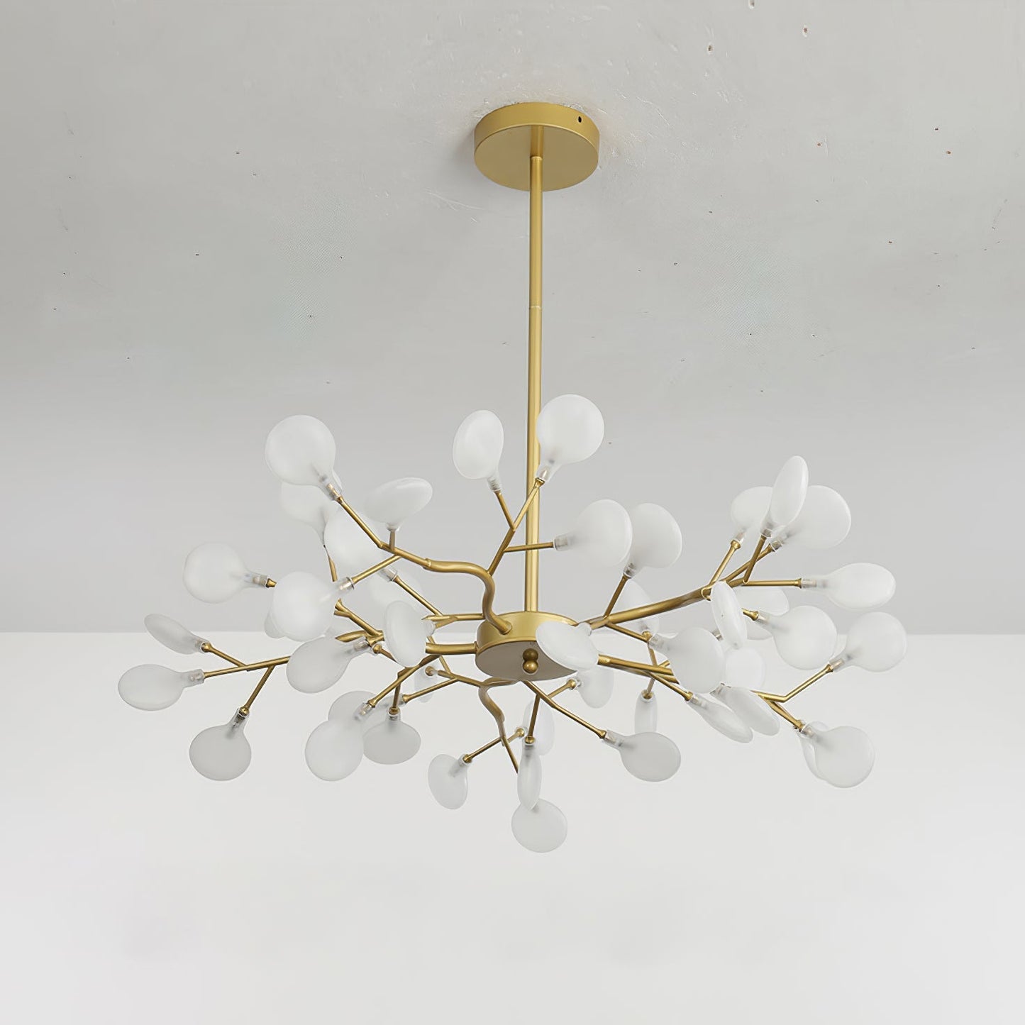 Hanglamp LED Metaal Goud Acryl Wit Woonkamer Eetkamer Moderne Designlamp Plafondlamp Organisch Lichtarmatuur