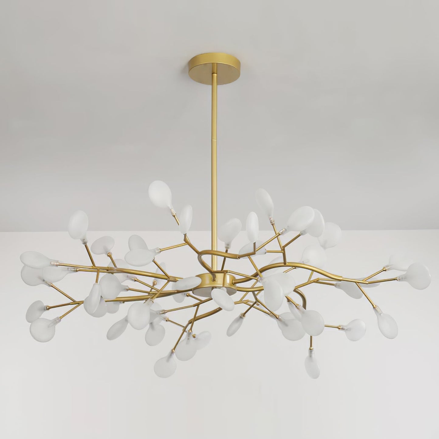 Hanglamp LED Metaal Goud Acryl Wit Woonkamer Eetkamer Moderne Designlamp Plafondlamp Organisch Lichtarmatuur