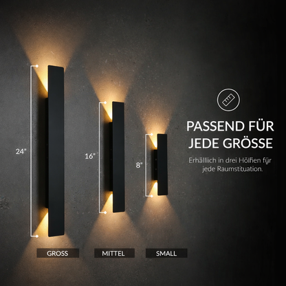 Moderne LED Wandlamp voor Buiten IP65 Aluminium Up & Down Licht Warm Wit Zwart voor Gevel en Terras