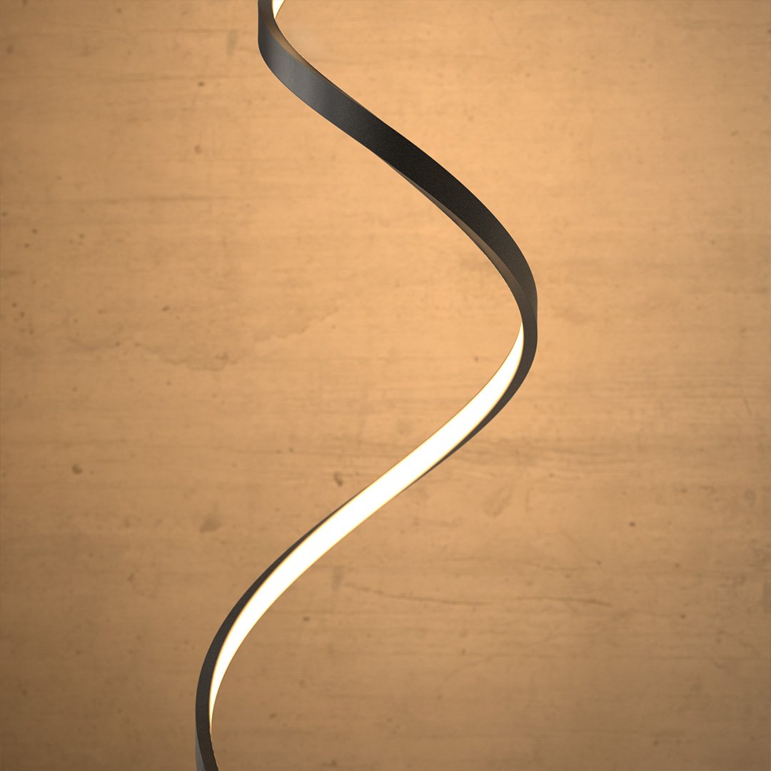 Sansoti | Minimalistische LED Vloerlamp Spiraal | Dimbaar | Moderne Design Staande Lamp