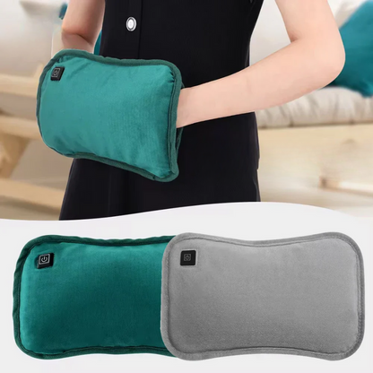 Verwarmbaar USB Kussen 30x20cm Lichtgrijs Groen Handverwarmer Buikkussen Reiskussen