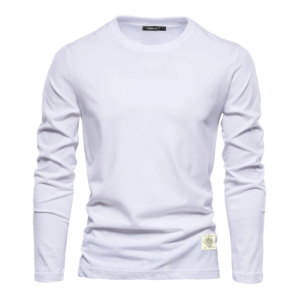 Klassieke T-shirt Lange Mouwen van 100% Katoen Comfortabel - StudioMarella