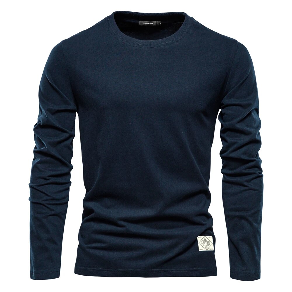 Klassieke T-shirt Lange Mouwen van 100% Katoen Comfortabel