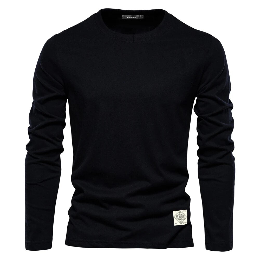 Klassieke T-shirt Lange Mouwen van 100% Katoen Comfortabel