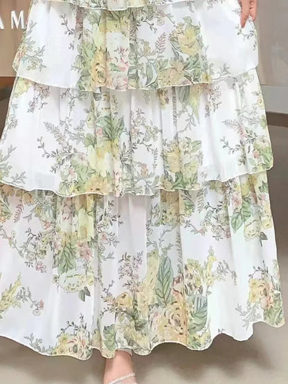 Zomerjurk Bloesem Print Vrouwelijk Jurkje