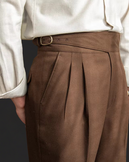 Heren Broek Plooi Model Vintage Look - StudioMarella