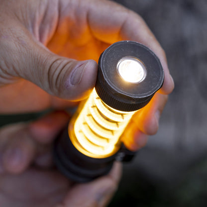 Multifunctionele LED-Lantaarn met USB-C-Oplading en 7 Lichtmodi – Compacte Campinglamp en Zaklamp in Één – Oplaadbaar – Met Draagkoord – Ideaal voor Outdoor, Kamperen en Noodgevallen