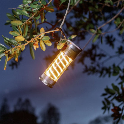 Multifunctionele LED-Lantaarn met USB-C-Oplading en 7 Lichtmodi – Compacte Campinglamp en Zaklamp in Één – Oplaadbaar – Met Draagkoord – Ideaal voor Outdoor, Kamperen en Noodgevallen