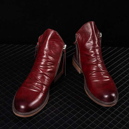 Leren Chelsea Boots Mannen Elegant Design Zwart