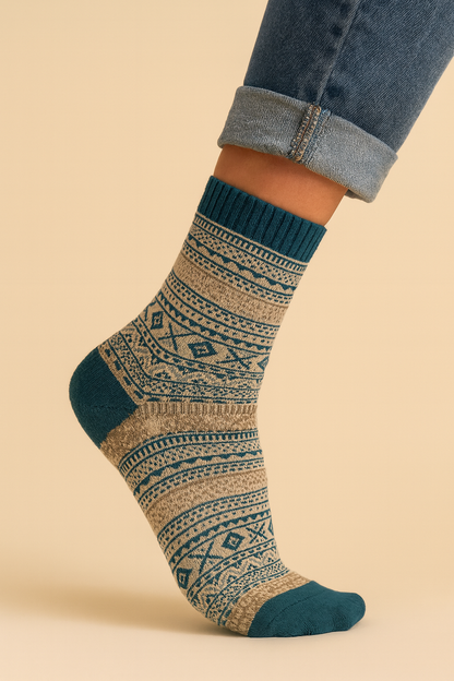 Dames Sokken 5-Pack Zacht Warme Winter Sokken Scandinavisch Design - StudioMarella