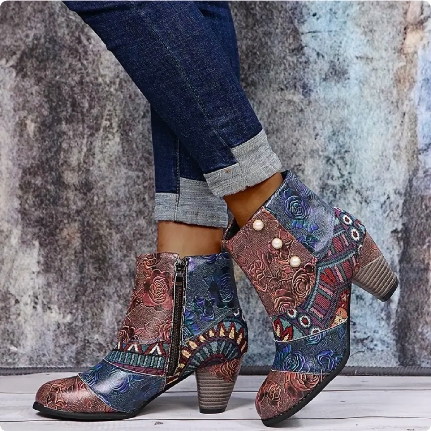 Dames Laarzen Waterdicht Retro Design