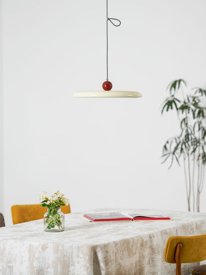 Mid-Century Swing Hanglamp — Kinetisch Design met Zwevende Schijf & Contragewicht | Verstelbare Armlamp voor Moderne Eetkamers en Creatieve Werkruimtes | Integrale LED