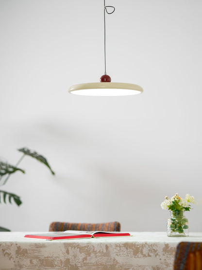 Mid-Century Swing Hanglamp — Kinetisch Design met Zwevende Schijf & Contragewicht | Verstelbare Armlamp voor Moderne Eetkamers en Creatieve Werkruimtes | Integrale LED