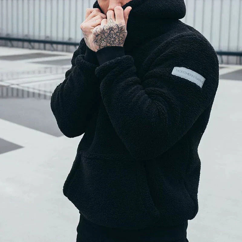 Zachte Pluche Hoodie Lange Mouwen Louis Stijl