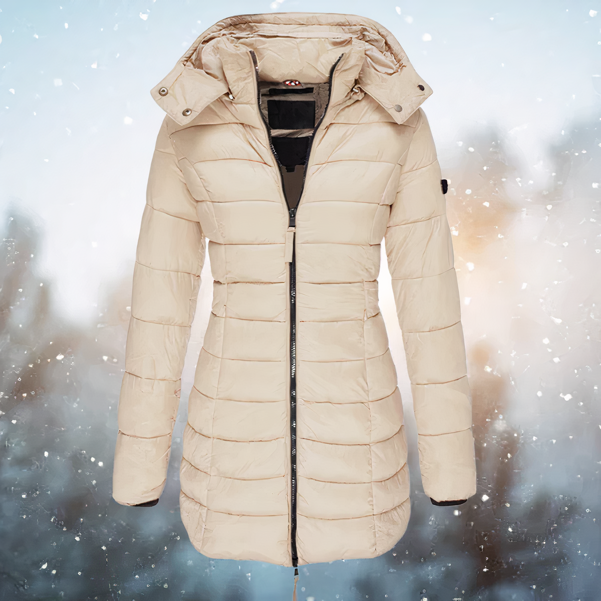 Dunne Warme Winterjas voor Vrouw Slank Model