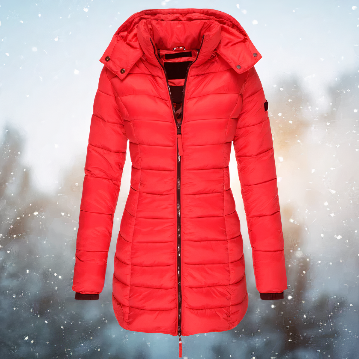Dunne Warme Winterjas voor Vrouw Slank Model