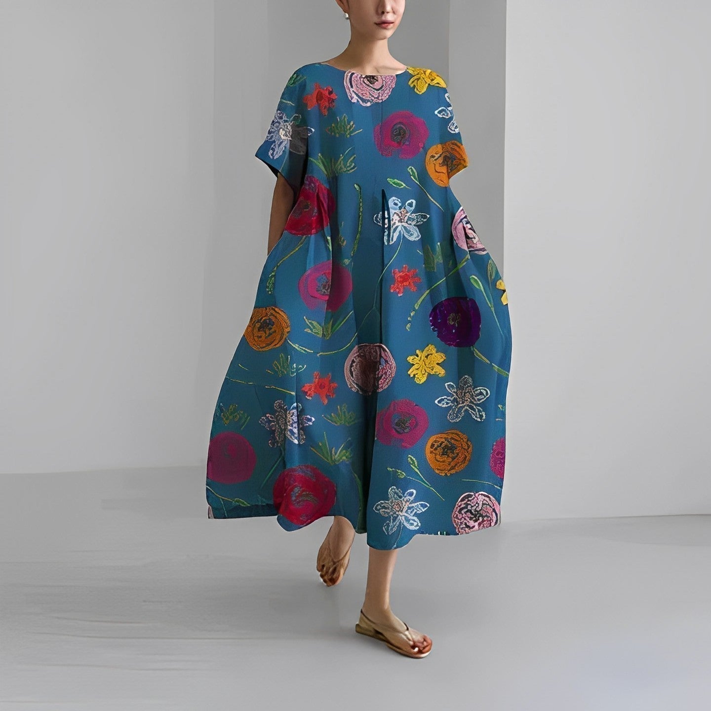 Vrouwelijke Maxi Jurk Lange Zomerjurk Boho Stijl