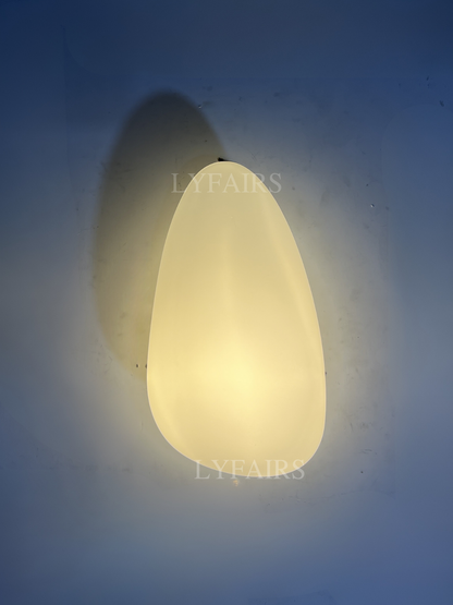 Moderne Glazen Wandlamp met Sfeervolle Ovale Kap – Stijlvolle Minimalistische Verlichting voor Hal Slaapkamer Woonkamer