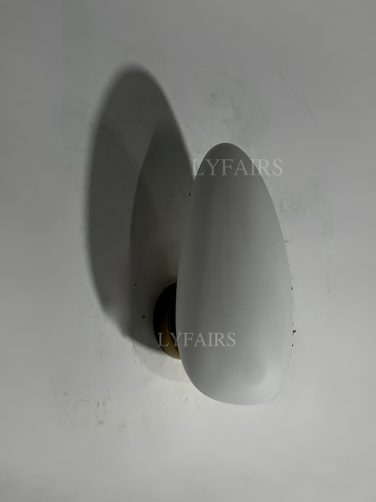 Moderne Glazen Wandlamp met Sfeervolle Ovale Kap – Stijlvolle Minimalistische Verlichting voor Hal Slaapkamer Woonkamer