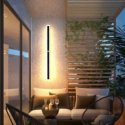 Buitenwandlamp LED Lineair Zwart Acryl IP65 Dimbaar Tuin Gevel Modern