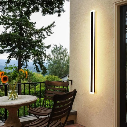 Buitenwandlamp LED Lineair Zwart Acryl IP65 Dimbaar Tuin Gevel Modern