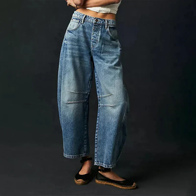 Dames Jeans Wijd Been Comfort Fit Zittend