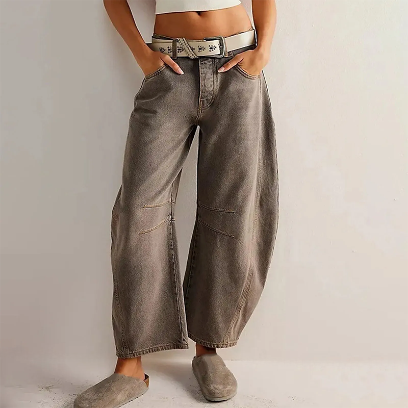 Ruan | Jeans a Gamba Larga - Cotone Comodo-4