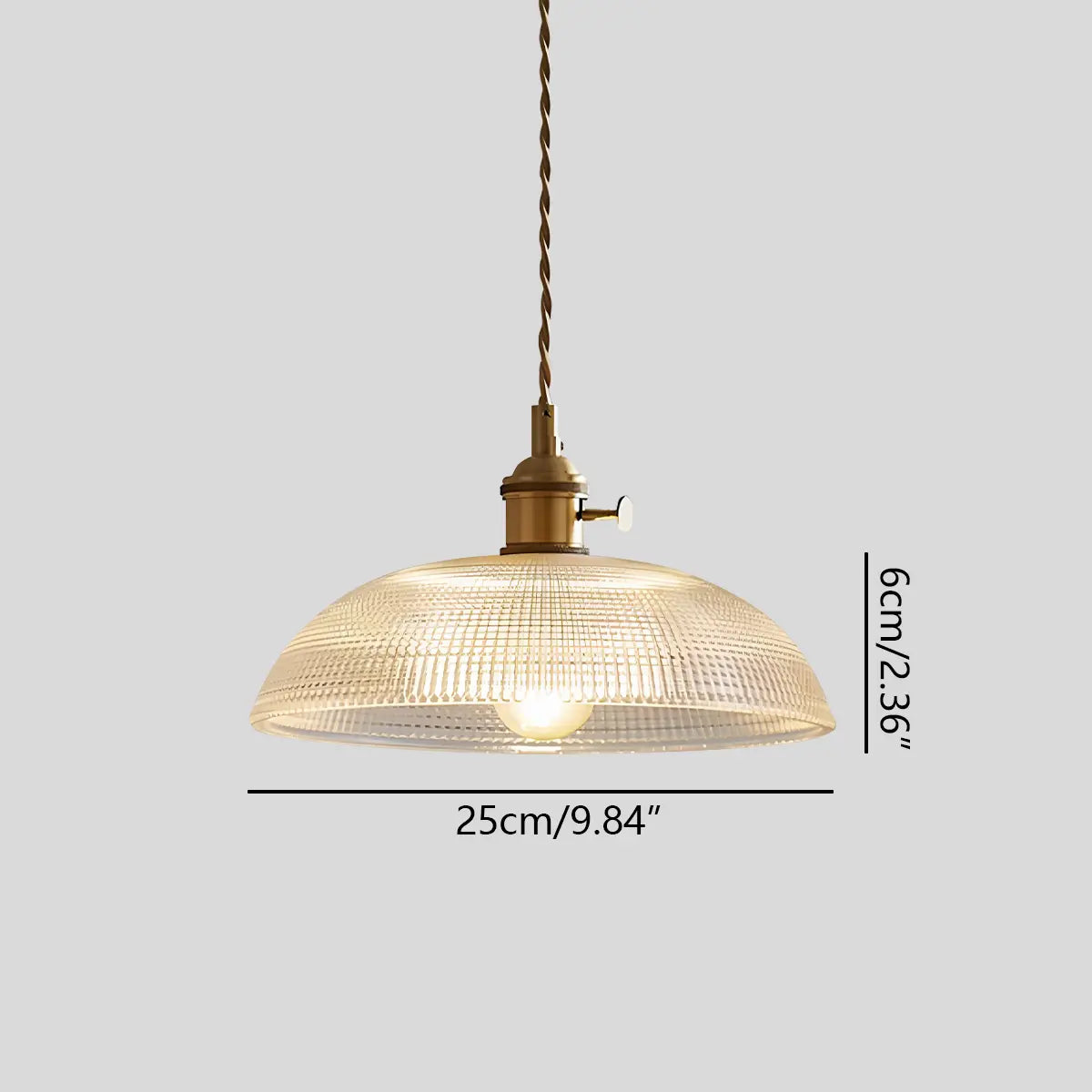 Hanglamp Glas Brons Verstelbare Kabel Woonkamer Eettafel Transparante Glazen Hanglamp Sfeerverlichting Vintage